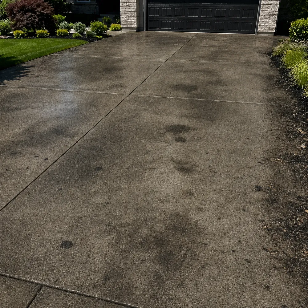 Concrete cleaning — before