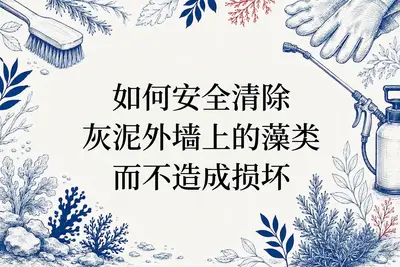 如何安全清除灰泥外墙上的藻类而不造成损坏