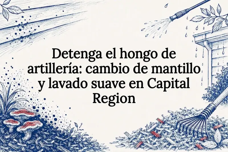 Detenga el hongo de artillería: cambio de mantillo y lavado suave en Capital Region