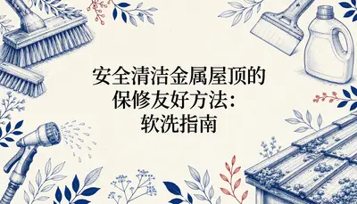 安全清洁金属屋顶的保修友好方法：软洗指南