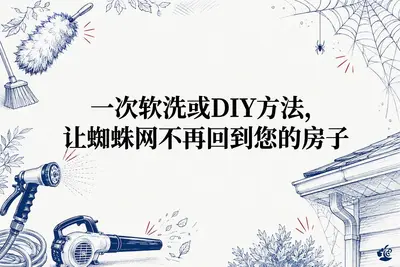 一次软洗或DIY方法,让蜘蛛网不再回到您的房子