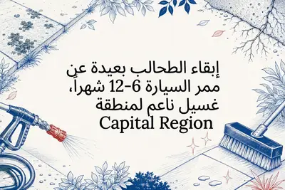 إبقاء الطحالب بعيدة عن ممر السيارة 6-12 شهراً، غسيل ناعم لمنطقة Capital Region