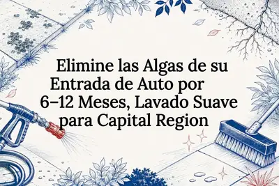 Elimine las Algas de su Entrada de Auto por 6–12 Meses, Lavado Suave para Capital Region