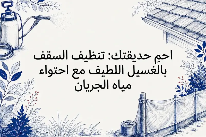 احمِ حديقتك: تنظيف السقف بالغسيل اللطيف مع احتواء مياه الجريان