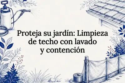 Proteja su jardín: Limpieza de techo con lavado suave y contención