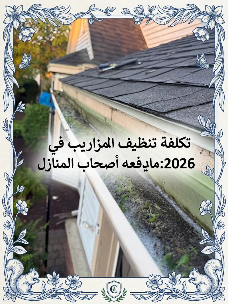 تكلفة تنظيف المزاريب في 2026: ما يدفعه أصحاب المنازل