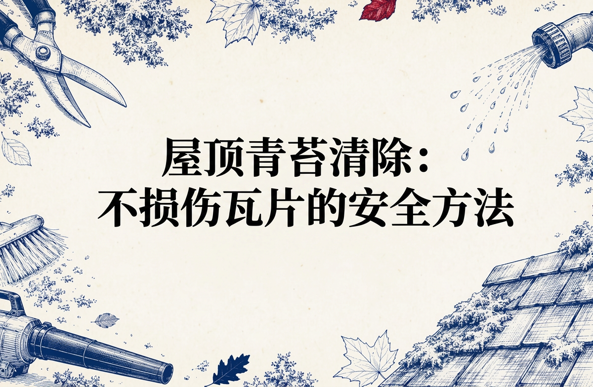 屋顶青苔清除:不损伤瓦片的安全方法