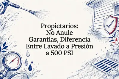 Propietarios: No Anule Garantías, Diferencia Entre Lavado a Presión a 500 PSI