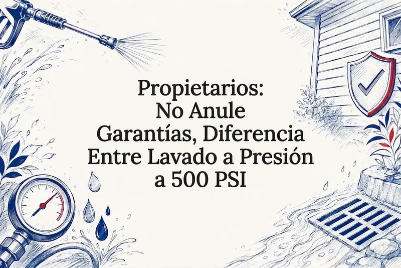 Propietarios: No Anule Garantías, Diferencia Entre Lavado a Presión a 500 PSI