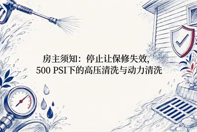房主须知：停止让保修失效，500 PSI下的高压清洗与动力清洗