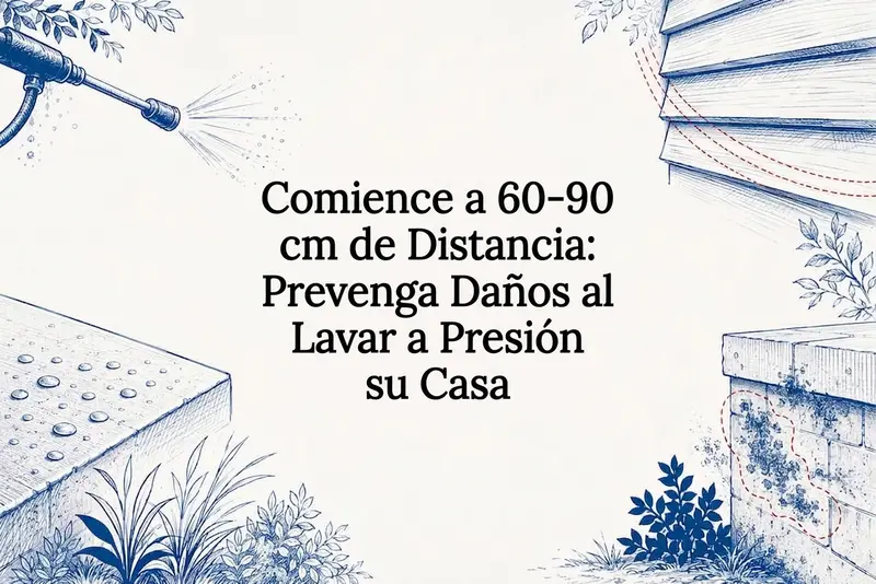Comience a 60-90 cm de Distancia: Prevenga Daños al Lavar a Presión su Casa
