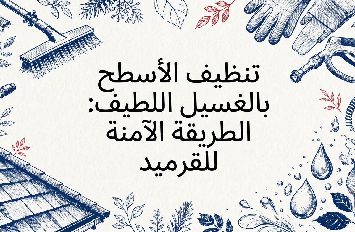 تنظيف الأسطح بالغسيل اللطيف: الطريقة الآمنة للقرميد