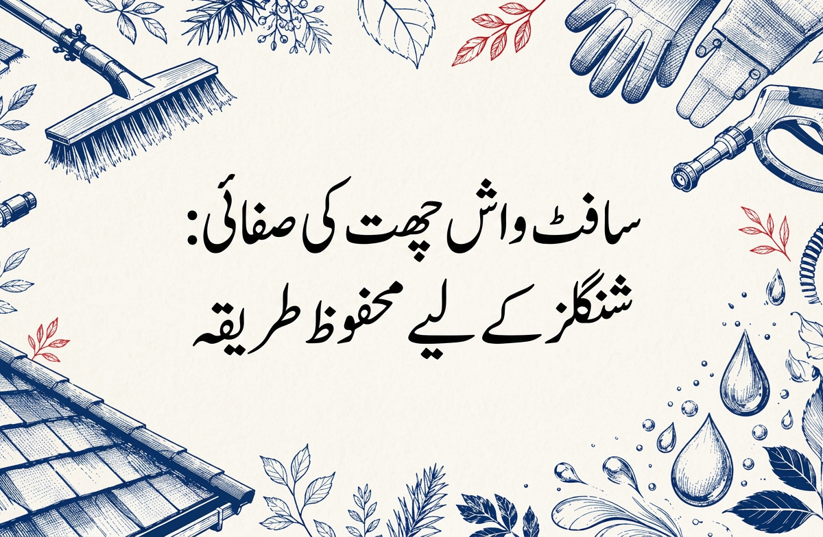 سافٹ واش چھت کی صفائی: شنگلز کے لیے محفوظ طریقہ
