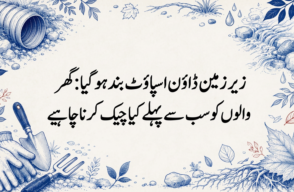 زیر زمین ڈاؤن اسپاؤٹ بند ہو گیا: گھر والوں کو سب سے پہلے کیا چیک کرنا چاہیے