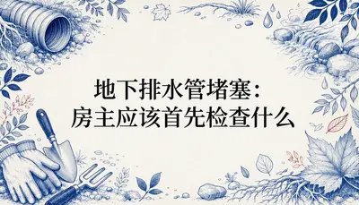 地下排水管堵塞：房主应该首先检查什么