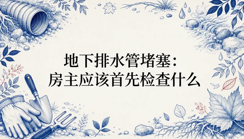地下排水管堵塞:房主应该首先检查什么